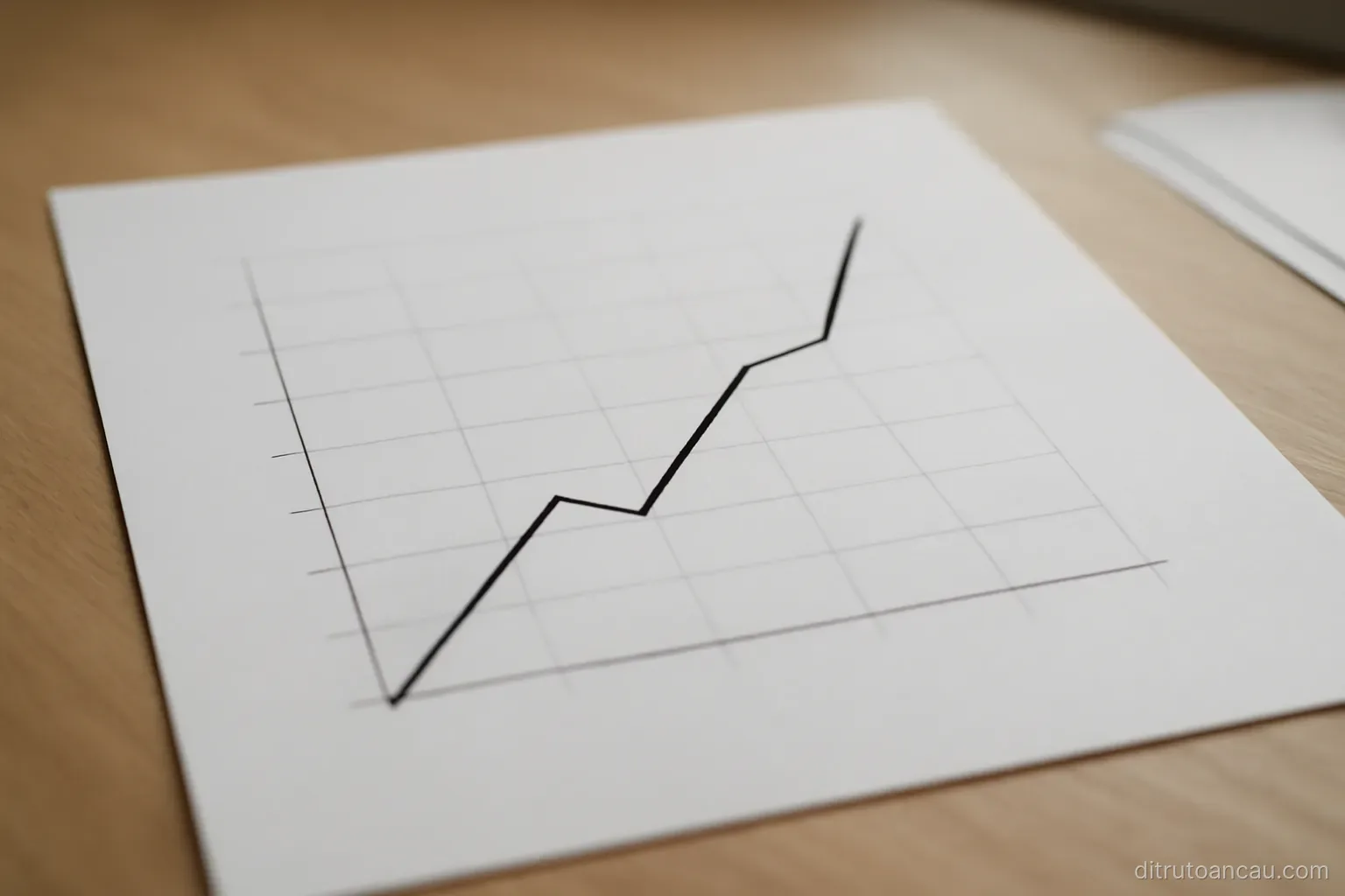 a printed graph with a steep line where the vertical axis starts partway up rather than at zero